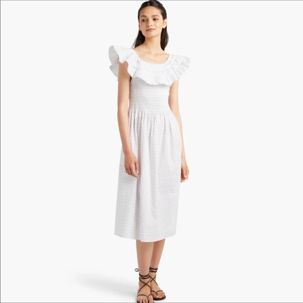 New Hill House White Akilah Nap Dress in Pampelonne Paisley - Small